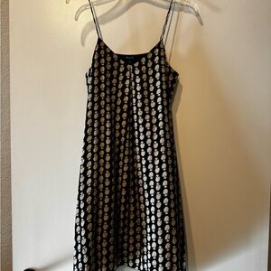 Scrappy and Versatile Black and White Patterned Dress by MADEWELL